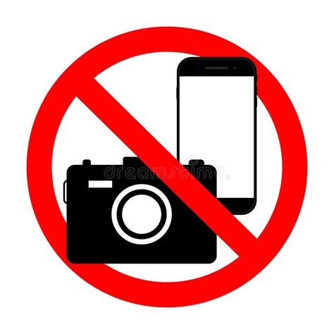 Phone Forbidden Sign Photography Prohibited Photo Ban Icon With