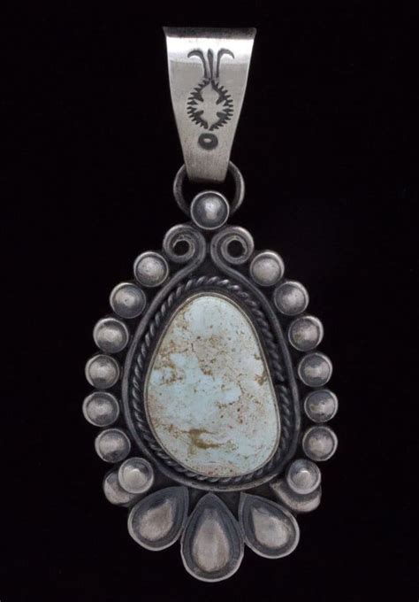 Navajo Dry Creek Turquoise Pendant Pe1325 Native American Jewelry