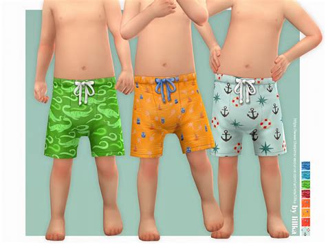 Toddler Bathing Shorts P04 By Lillka At Tsr Sims 4 Updates