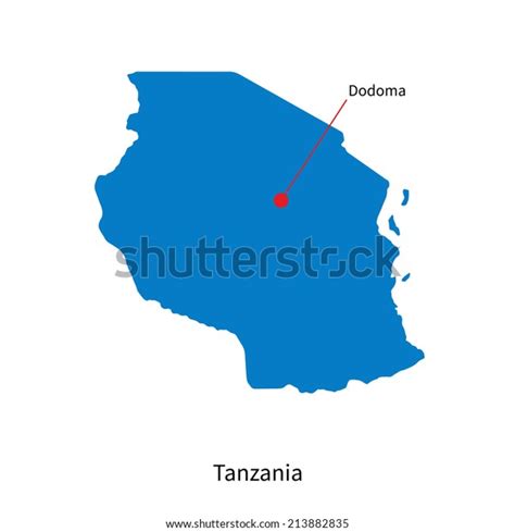 Detailed Vector Map Tanzania Capital City เวกเตอร์สต็อก ปลอดค่า