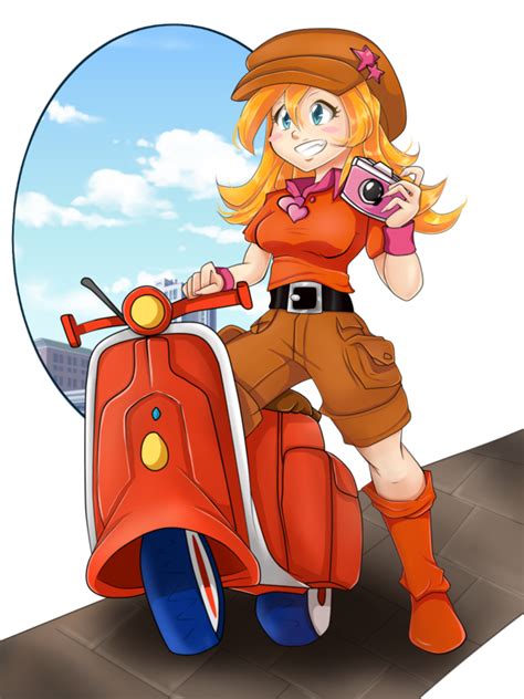 collab mona the reporter by maiyouka super mario all stars nintendo fan art favorite character