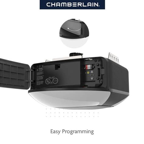 Chamberlain B T Hp Led Smart Quiet Belt Drive Garage Door Opener With Battery Backup