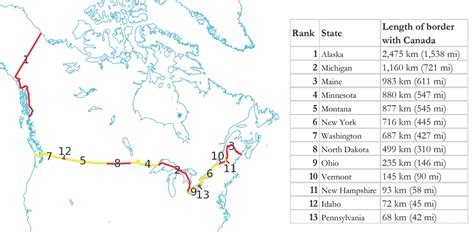 Interesting Geography Facts About The Us Canada Border Geography Realm