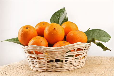 Oranges In Basket Royalty Free Stock Photo