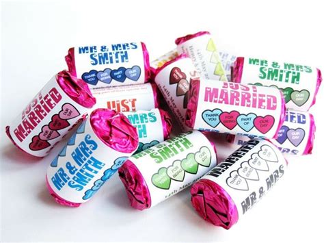 Personalised Love Hearts Sweets Wedding Favours Just Married Etsy