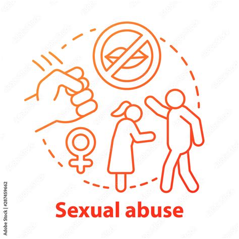 Vetor Do Stock Sexual Abuse Concept Icon Domestic Violence