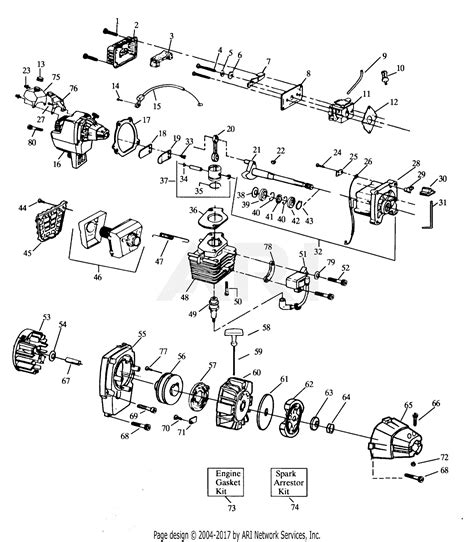 Poulan Plt2248 Gas Trimmer Parts Diagram For Engine And Shroud