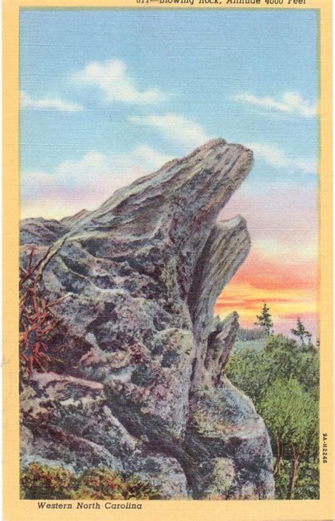 Blowing Rock North Carolina Vintage Postcard Postcard Etsy Blowing
