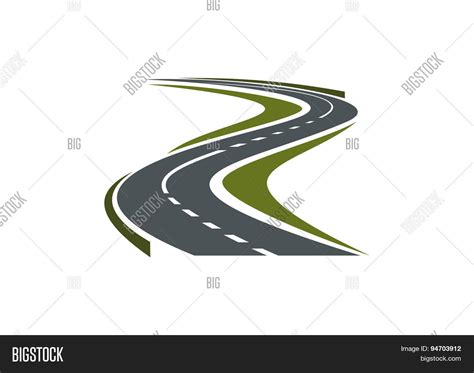 Winding Paved Road Vector And Photo Free Trial Bigstock