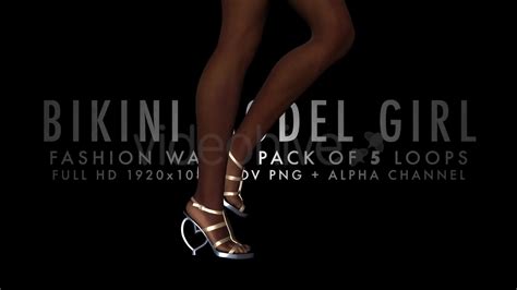 Bikini Girl Walk Loop Bouncy Lucy Pack Of 5 Videohive 19615598 Download