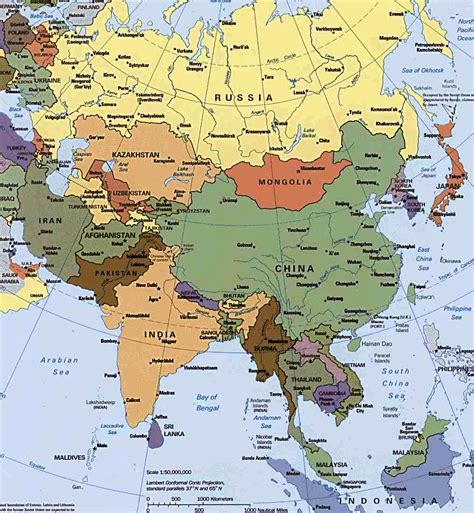 Asia Informazioni Con La Cartina Dellasia