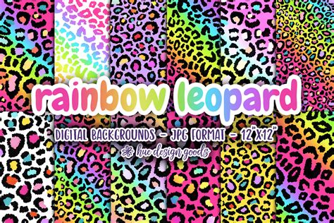 Wallpaper Rainbow Cheetah Print Ph