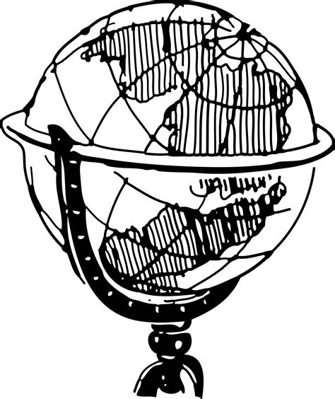 Black And White Clipart Globe 20 Free Cliparts Download Images On