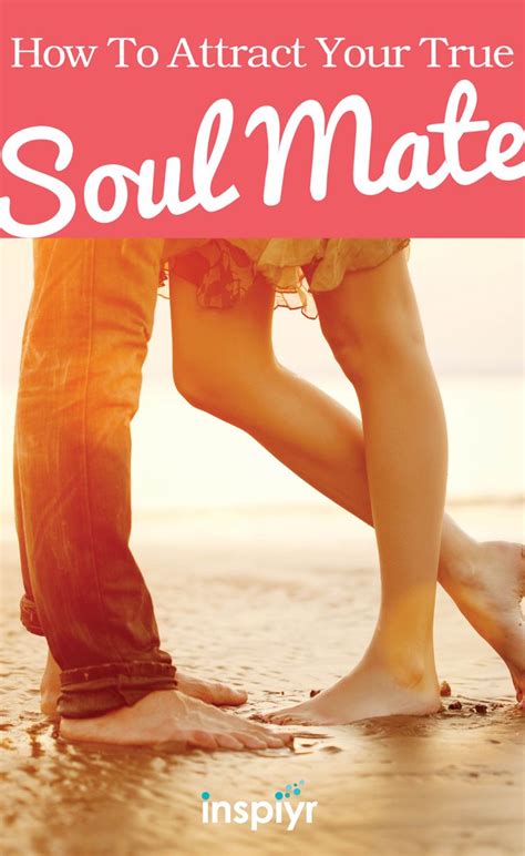 a couple kissing on the beach with text overlay that reads how to attract your true soul mate
