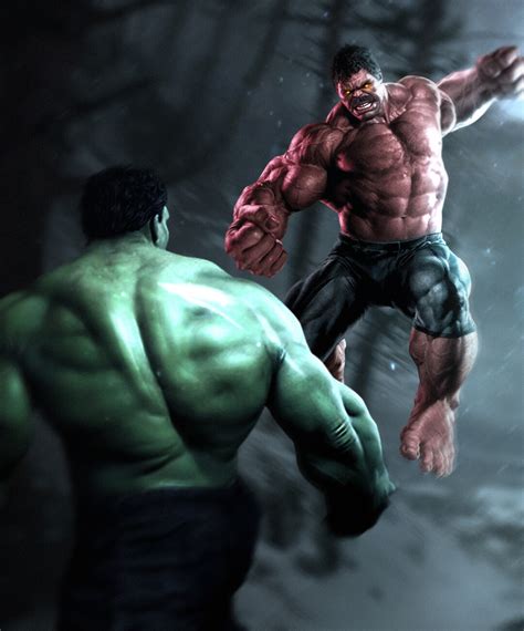 Artstation Hulk Vs Red Hulk
