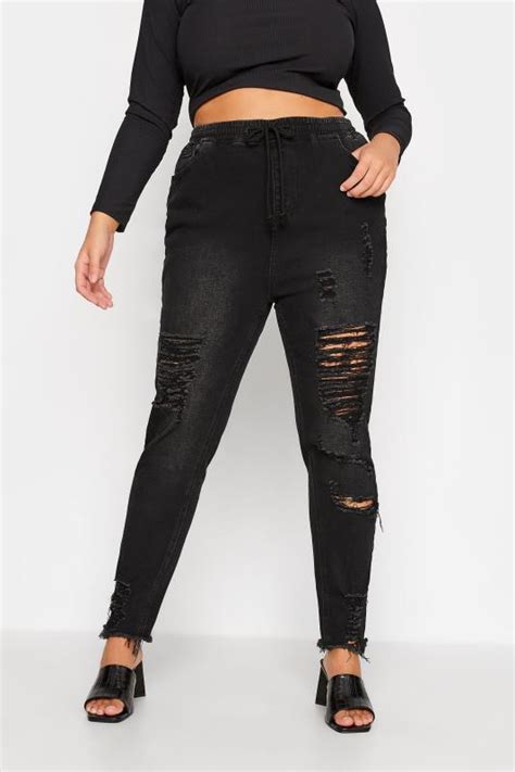 Plus Size Black Skinny Stretch Ava Jeans Yours Clothing