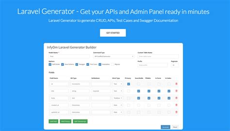 Laravel Generator Get Your APIs And Admin Panel Ready In Minutes