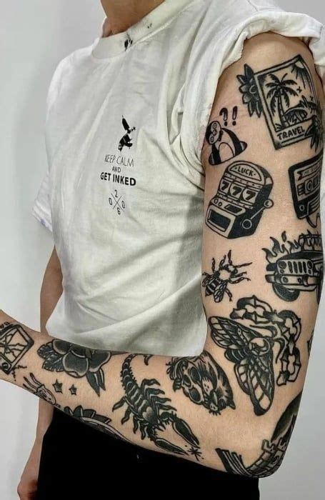 100 Cool Patchwork Tattoo Design Ideas Tattoos Tattoo Sleeve Filler