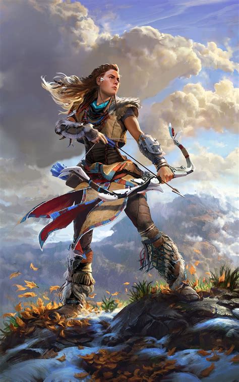 Artwork Aloy Horizon Zero Dawn Guerrilla 3d Fantasy Fantasy Warrior Fantasy Women Fantasy