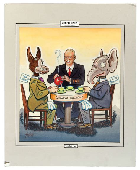 Hakes Dwight Eisenhower Political Cartoon Original Art
