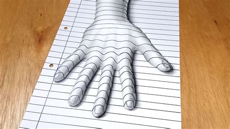 3d Hand Drawing With Lines