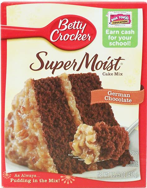 Delicious bundle of one betty crocker supermoist cake mix, german chocolate with one betty crocker rich & creamy frosting, coconut pecan. Groceries-Express.com Product Infomation for Betty Crocker ...