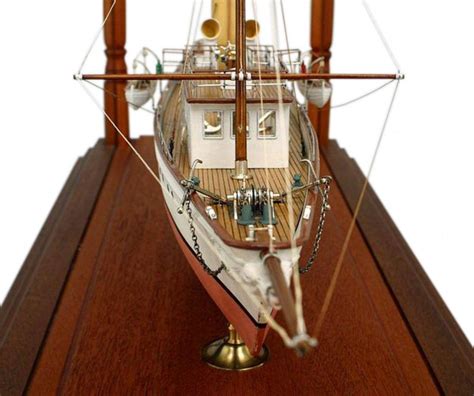 Victorian Schooner Ship Model In Glass Case