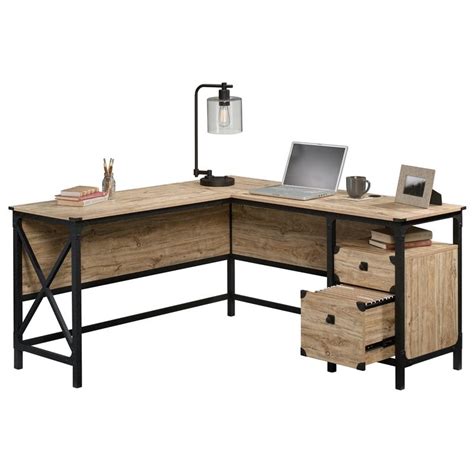 Sauder Steel River Engineered Wood And Metal L Shaped Desk