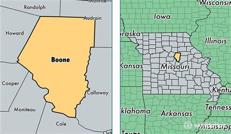 Boone County Missouri Map Of Boone County Mo Where Is Boone County