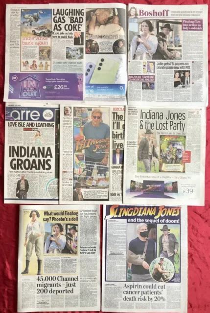 HARRISON FORD INDIANA Jones And The Dial Of Destiny Newspaper Clippings