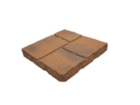 Oldcastle 10105250 16 Inch 4 Cobble Charcoal Tan Slab Patio Stone At