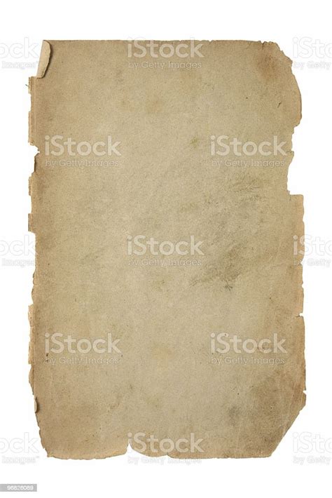 Old And Dirty Sheet Of Paper Stock Photo Download Image Now Blank
