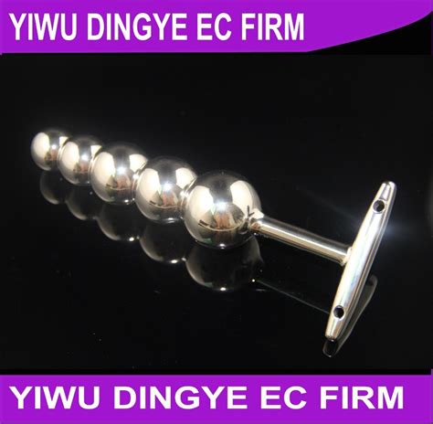 Erotic Toys Plug Large Metal 5 Beads Stainless Steel Butt Plug Adult