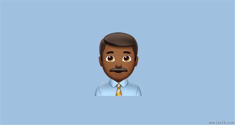 👨🏾‍💼 Man Office Worker Medium Dark Skin Tone Emoji High Definition Big