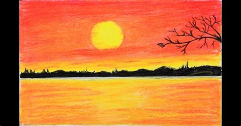 How To Draw A Sunset With Colored Pencils Canvas Depot