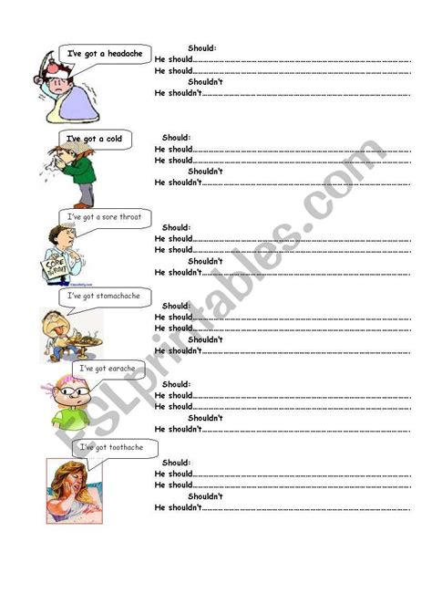 , spelling, grammar and practice english conversation, talking about simple. ILLNESS AND ADVICES(3/3) - ESL worksheet by kiyia8