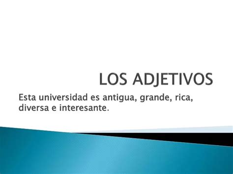 Ppt Los Adjetivos Powerpoint Presentation Free Download Id5167275