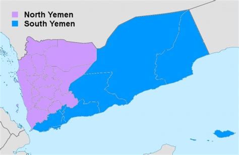 Yemen Map North And South