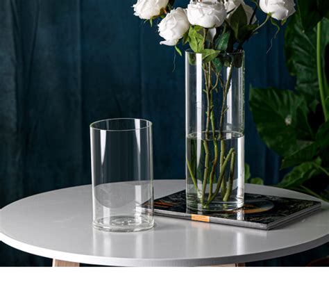 Clear Tall Cylinder Glass Floor Vase For Home Decor Crystal Vases For Flower Buy Clear Glass