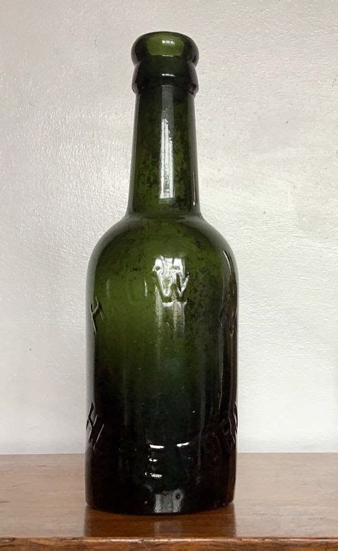 Antique Beer Bottle Heavy Green Glass Bottle Hereford Beer Bottle