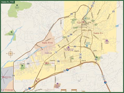 Santa Fe Metro Map Digital Vector Creative Force