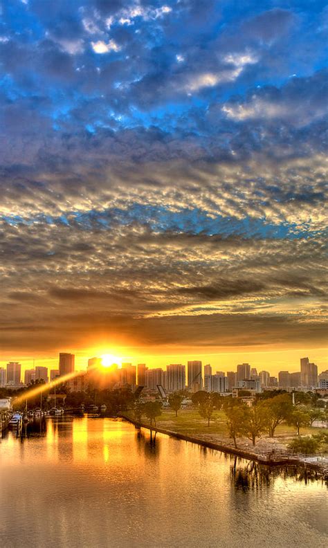 Miami River Sunrise Photograph By William Wetmore Fine Art America