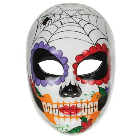 Day Of The Dead Skull Mask Fancy Dress Halloween Accessory Sugar