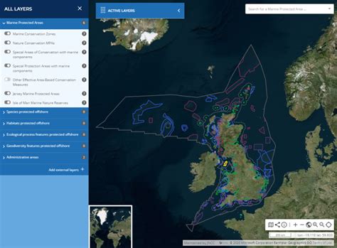 Interactive Web Mappers For Seabed Habitats And Marine Protected Areas