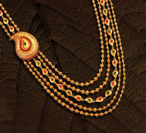 Gundla Mala Necklace Designs With Mango Pendants Dhanalakshmi Jewellers