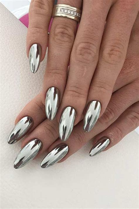 23 Mesmerizing Silver Nail Designs To Experiment With In 2023 Hatinews