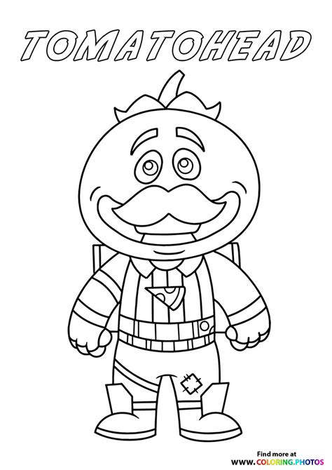Tomato Head Fortnite Skins Coloring Pages Coloring Pages