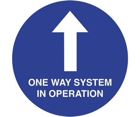 One Way System In Operation Floor Graphic — Licensed Trade Supplies