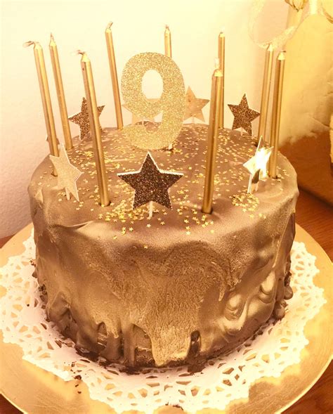Golden Birthday Cake Triple Layer Chocolate Cake With Chocolate