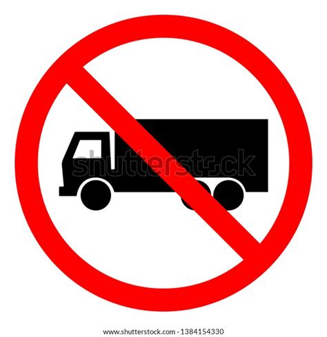 No Truck Symbol Sign Vector Illustration Stok Vektör Telifsiz 1384154330